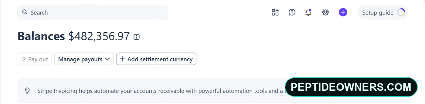 Processing account balance of $482,356